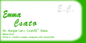 emma csato business card